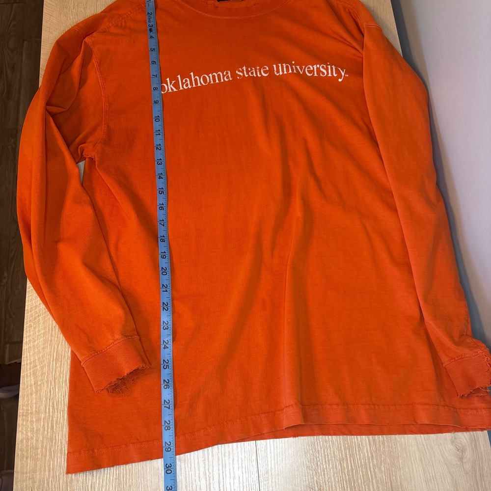 Vintage JanSport Oklahoma State University Long Sleeve T-Shirt Orange Mens L - Picture 6 of 6